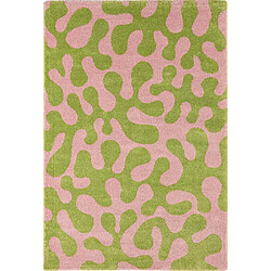 Jardindeco Tapis intérieur à poils longs Swing 384 vert 160 x 230 cm. Tapis intérieur à poils longs Swing 384 vert 160 x 230 cm