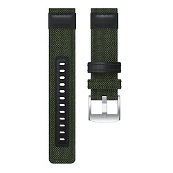 Acheter Wewoo Bracelet pour montre connectée en cuir et toile Samsung Gear S2 / Galaxy Active 42 mmtaille de la dragonne 135 + 96 mm vert armée