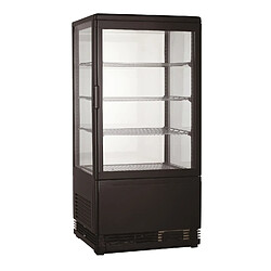 Vitrine Réfrigérée 4 Faces Vitrées Noire - 78 L - Combisteel