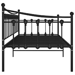 Acheter vidaXL Cadre de canapé-lit sans matelas noir métal 90x200 cm