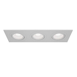 MAYTONI Spot encastré triple carré blanc, 3 lumières, GU10 