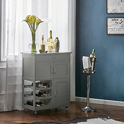 SoBuy FKW45-HG Desserte Chariot de Cuisine de Service Roulant, Meuble Armoire de Rangement Cusine sur roulettes