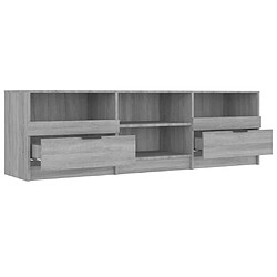 Maison Chic Meuble TV scandinave gris - Banc TV pour salon Sonoma 150x33,5x45 cm Bois d'ingénierie -MN19035 pas cher