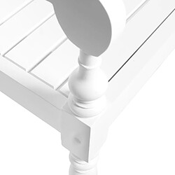 Avis vidaXL Banc Batavia 123 cm Bois d'acajou massif Blanc