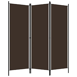 vidaXL Cloison de séparation 3 panneaux Marron 150x180 cm