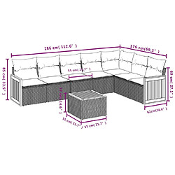 Avis Maison Chic Salon de jardin avec coussins 8 pcs | Ensemble de Table et chaises | Mobilier d'Extérieur beige résine tressée -GKD25005