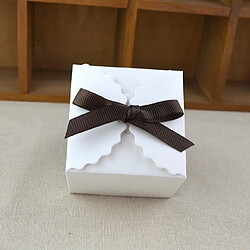 Wewoo 10 PCS Rétro Mini Boîte De Papier Kraft DIY De Cadeau De Faveur De Mariage Petite De Gâteau Blanc