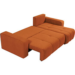 Avis palozi home Canapé d'angle convertible bouclette Larow - 3 places - Terracotta