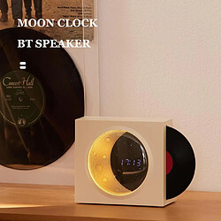 Yonis Enceinte Bluetooth Horloge Numérique Vinyl Atmosphère