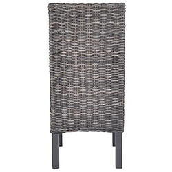 Maison Chic Lot de 6 Chaises à manger,Chaise pour cuisine marron rotin Kubu et bois de manguier -MN98330 pas cher