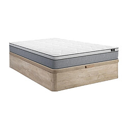 Vente-Unique Ensemble 160 x 200 cm sommier coffre naturel clair + matelas ressorts ensachés ép.22cm - SERENITE de YSMÉE