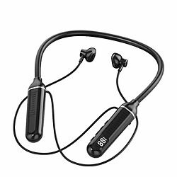 Avis Oreillette Bluetooth Sans Fil Avec Affichage Numérique Demi-Écouteurs Intra-Auriculaires Stéréo Sport Suspendus Noir