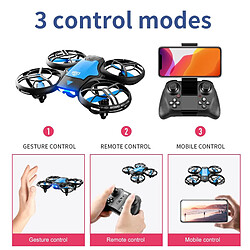 Avis Universal V8 mini drone 4K 1080p HD caméra wifi FPV barométrique altitude maintien quadricoptère noir RC drone jouet | RC hélicoptère(Le noir)