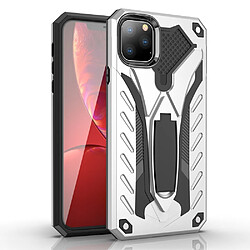 Wewoo Coque Rigide Pour iPhone 11 Pro TPU antichoc + Etui de protection avec support Argent 