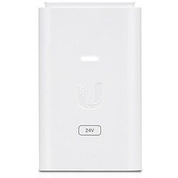 Alimentation ou adaptateur d'injecteur PoE d'Ubiquiti Networks modèle POE-24-7W-G-WH ISP 24V avec 7W à 0,3A Giga Blanc