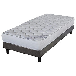 Ebac Matelas et sommier 90x190 Mousse - Decokit - Soutien medium - Sommier démonté - Béton Sommier + Pieds + Matelas Béton DecoKit 90x190. NOTE : Sommiers livré en kit à monter soi-même - Matelas livré roulé sous emballage plastique attendre 24h avant utilisation pour qu'il retrouve sa forme. Sommier en kit + pieds ; livré en carton à monter ;