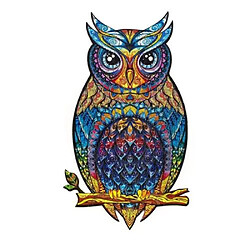 RedMiter Puzzles en bois hibou 185 pièces - Multicolor 