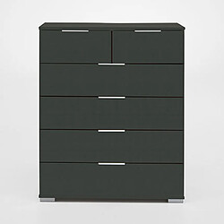 Mes Commode 6 tiroirs 82x42x102 cm anthracite - GHAO