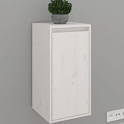 vidaXL Armoire murale Blanc 30x30x60 cm Bois de pin massif