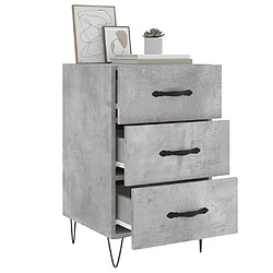 Acheter Maison Chic Table de chevet,Table de Nuit,Meuble de Rangement gris béton 40x40x66 cm bois d'ingénierie