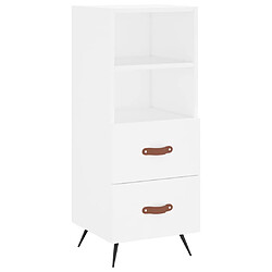 Maison Chic Buffet,Meuble de Rangement,commode pour salon,Cuisine blanc 34,5x34x90 cm bois d'ingénierie -MN48666