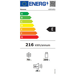 Réfrigérateur combiné intégrable à pantographe 270l lowfrost - ki87vvfe1 - SIEMENS