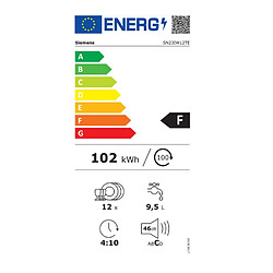 Lave-vaisselle 60cm 12 couverts 46db - sn23iw12te - SIEMENS