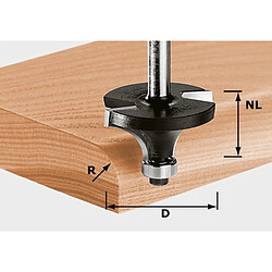 Fraise à moulurer HW avec queue de 8mm FESTOOL HW S8 D20,7/R4 KL - 491011