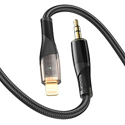 XO Câble Audio iPhone Lightning vers Jack 3.5mm Nylon Tressé 1m Noir