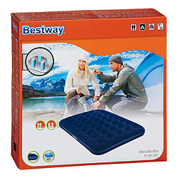 Bestway Matelas gonflable Floqué Horizon Double - 2 Places - Bleu.