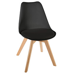 Atmosphera, Createur D'Interieur Lot de 2 chaises style scandinave baya atmosphera - noir