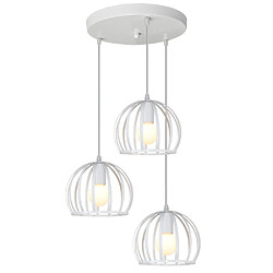 Stoex Suspension Luminaire Vintage 3 Lumières Lustre Moderne Plafonnier Rond en Métal Fer Pour Cuisine Ferme Couloir Intérieur Or Rose 