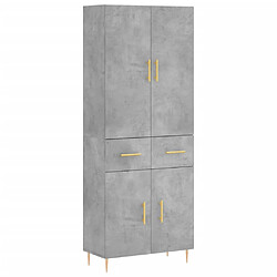 Maison Chic Buffet,Meuble de Rangement,commode pour salon,Cuisine Gris béton 69,5x34x180 cm Bois d'ingénierie -MN63944