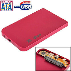 Wewoo Boîtier disque dur rouge externe SATA HDD 2,5 pouces, taille: 126 mm x 75 mm x 13 mm