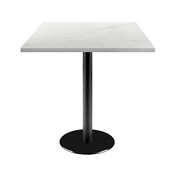 Restootab Table 70x70cm - modèle Rome marbre paro