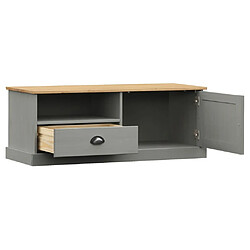 Acheter Maison Chic Meuble TV scandinave - Banc TV pour salon VIGO gris 106x40x40 cm bois massif de pin -MN13893