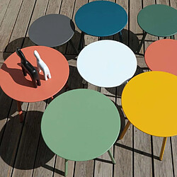 Proloisirs Table basse de jardin en acier Massai 40 cm vert light.