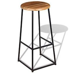 Acheter vidaXL Tabourets de bar lot de 2 bois de teck massif