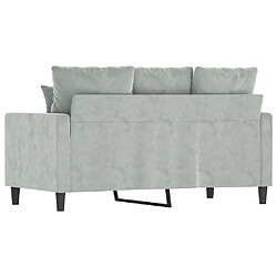 Acheter vidaXL Canapé à 2 places Gris clair 120 cm Velours