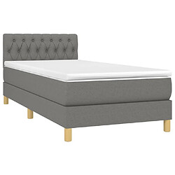 Avis Sommier à lattes et LED,Cadre à lattes de lit avec matelas pour Adulte Gris foncé 90x190cm -MN74412