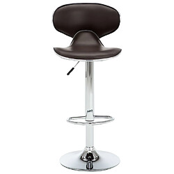 Avis vidaXL Tabourets de bar 2 pcs marron similicuir