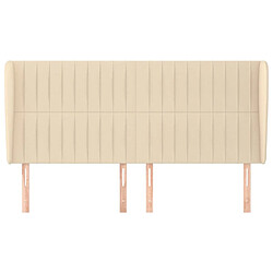 Avis Maison Chic Tête de lit scandinave avec oreilles,meuble de chambre Crème 163x23x118/128 cm Tissu -MN58591