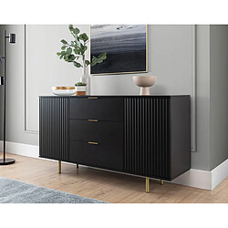 Bestmobilier Monica - buffet - noir - 150 cm