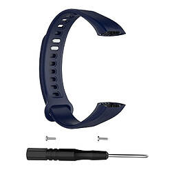 Wewoo Bracelet pour montre connectée Dragonne de remplacement en silicone Huawei Honor Band 3 bleu foncé