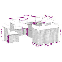 Avis Maison Chic Ensemble Tables et chaises d'extérieur 9 pcs avec coussins,Salon de jardin noir résine tressée -GKD217162