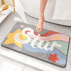 LUUCOZK Tapis de bain antidérapants absorbants à séchage rapide, décoration de salle de bain, motif 9-40x60cm 