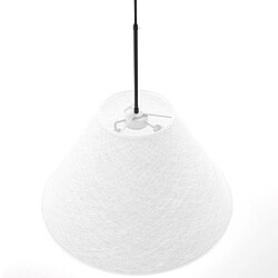 ICONIK INTERIOR Lampe de Plafond Suspendue avec Abat-jour en Tissu Beige - Fula Crème pas cher