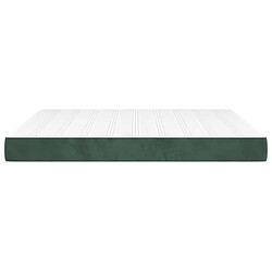 Avis vidaXL Matelas de lit à ressorts ensachés Vert foncé 160x200x20 cm