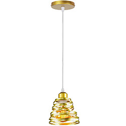 Stoex Plafonnier Rétro Moderne Lustre D'Intérieur Suspension Luminaire Vintage Suspension Lustre en Métal Or, E27 Pour Chambre À Coucher, Salon 