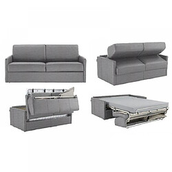 Avis Inside 75 Canapé lit 2-3 places SUN convertible EXPRESS 120cm tweed gris silex matelas épaisseur 16cm